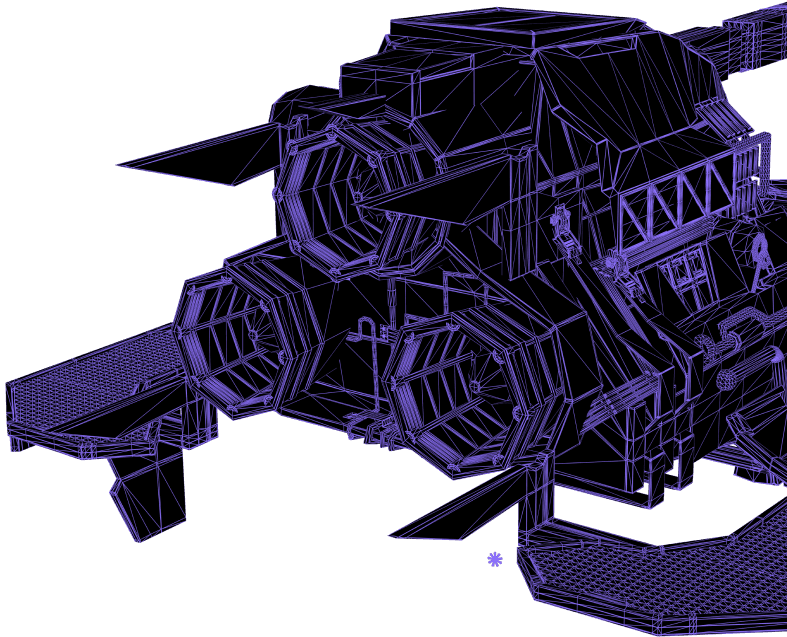 Zeda spaceship engine prototype illustration